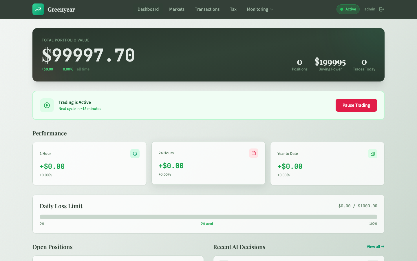 Greenyear Dashboard